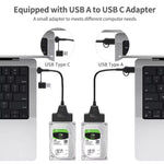 Cabo Adaptador USB 3.0/USB-C para SATA 22 Pinos para HDD/SSD de Portátil 2,5 polegadas, 25cm