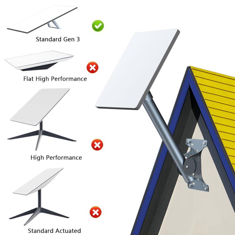 Para Conjunto Base Suporte Starlink Gen 3 / V4, Poste Curvo, Poste Reto