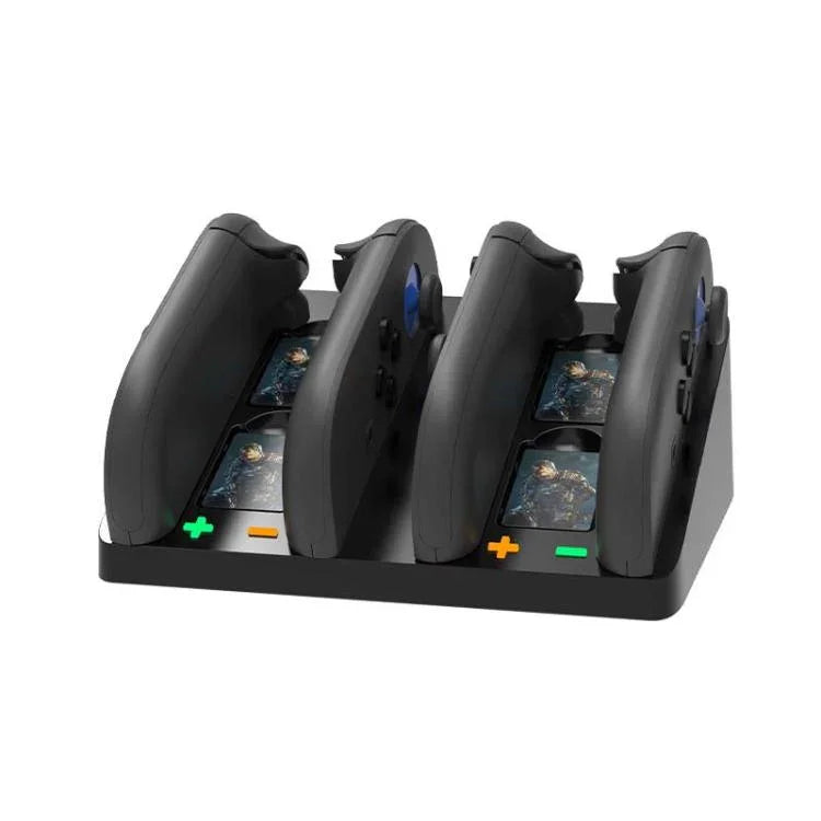 Base de Carregamento 4 em 1 para Nintendo Switch 2 Joy-Con para 4 Comandos com 4 Slots para Cartões de Memória, HBS-2803