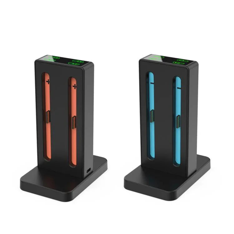 Estação de Carregamento Magnética 4 em 1 para Nintendo Switch 2 Comandos com Indicadores LED e Armazenamento para Cartuchos, TNS-3192B