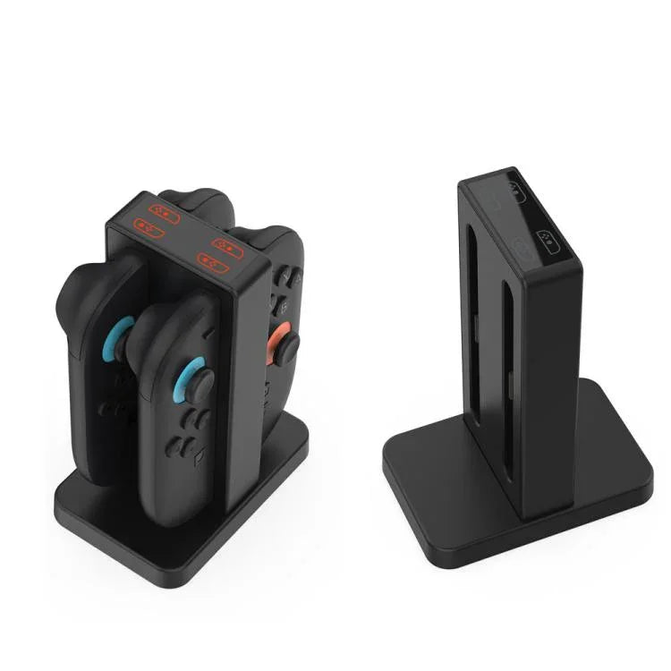 Estação de Carregamento Magnética 4 em 1 para Nintendo Switch 2 Comandos com Indicadores LED e Armazenamento para Cartuchos, TNS-3192B