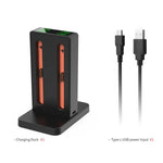 Estação de Carregamento Magnética 4 em 1 para Nintendo Switch 2 Comandos com Indicadores LED e Armazenamento para Cartuchos, TNS-3192B