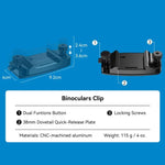 Kit de Montagem Rápida APEXEL BinoClamp Pro para Binóculos, Suporte Giratório de Alumínio 360 graus, APL-F007