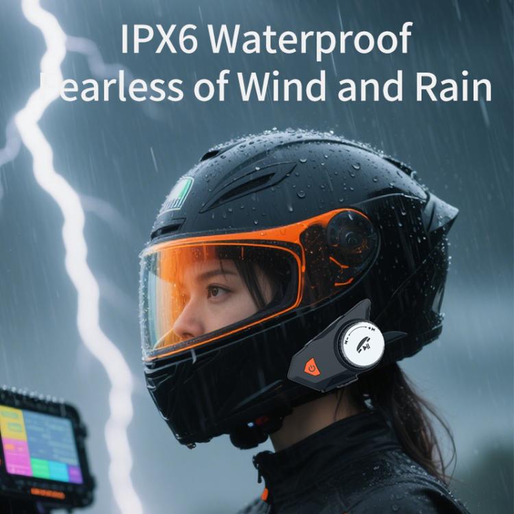 Auricular Bluetooth para Capacete de Motociclista M9 IPX6 à Prova de Água, Atender Automaticamente, Som HD para Motociclistas/Entrega/Intercomunicador de Grupo, M9