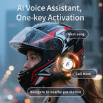 Auricular Bluetooth para Capacete de Motociclista M9 IPX6 à Prova de Água, Atender Automaticamente, Som HD para Motociclistas/Entrega/Intercomunicador de Grupo, M9