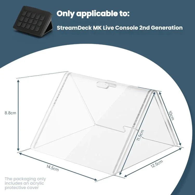 Capa Acrílica à Prova de Poeira para Elgato Stream Deck MK.2 Live Console