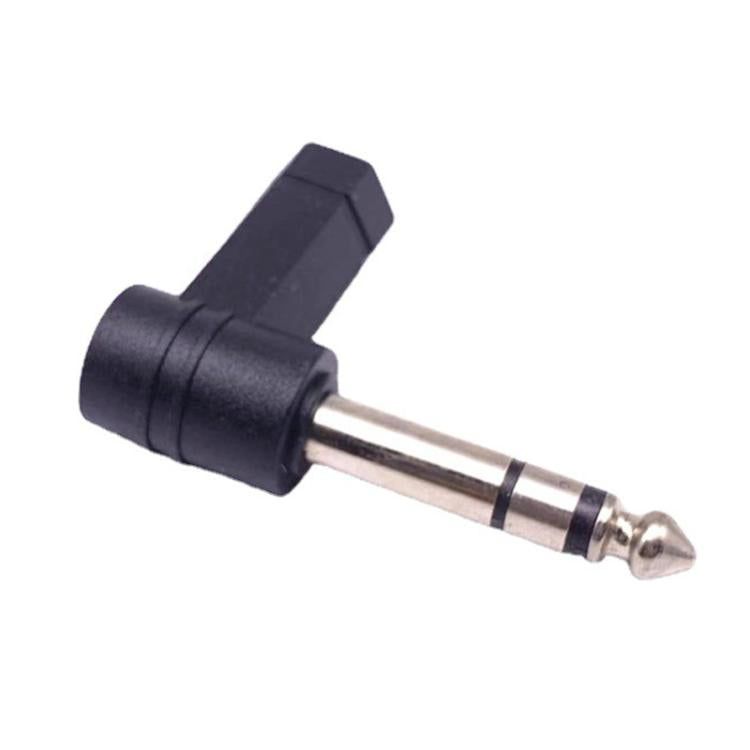 Adaptador de Áudio Microfone Auscultadores 6,35mm para 3,5mm com Ângulo de 90 Graus, 6,35mm para 3,5mm