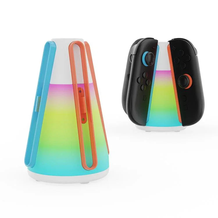 Base de Carregamento 4 em 1 ipega para Comandos Joy-Con do Nintendo Switch 2, Estação de Carregamento Quádrupla com Luz RGB