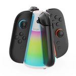 Base de Carregamento 4 em 1 ipega para Comandos Joy-Con do Nintendo Switch 2, Estação de Carregamento Quádrupla com Luz RGB