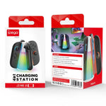 Base de Carregamento 4 em 1 ipega para Comandos Joy-Con do Nintendo Switch 2, Estação de Carregamento Quádrupla com Luz RGB