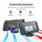 Dock de TV 4K 60Hz JYS 5 em 1 HUB para Nintendo Switch 2 com Porta Ethernet Gigabit e Iluminação Ambiente RGB, JYS