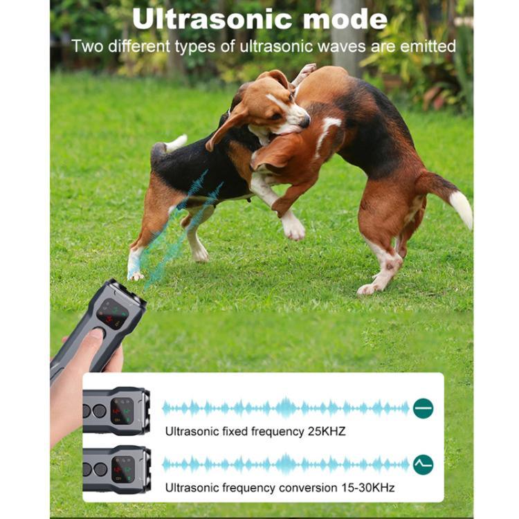 Dispositivo Ultrassónico Duplo P9 para Repelir Cães, Recarregável, Anti-Ladridos com Ecrã a Cores e Luz LED Traseira, P9
