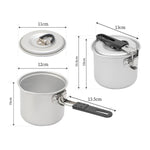 CLS 770ml Outdoor Camping Portable Single Pot Self-driving Folding Pot