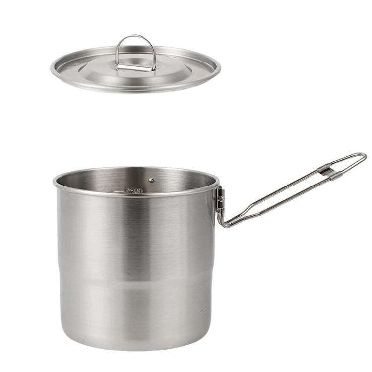 Panelas para Exterior de 3000ml e 16cm de Altura, Caçarolas para Cozinha ao Ar Livre em Aço Inoxidável 304, Cabo CLS, CLS com Duas Alças