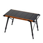 Mesa Dobrável para Camping ao Ar Livre CLS, Mesa de Alumínio para Rolo de Ovos, Modelos 8245 com 6 Pratos, 9545 Dobrável com 7 Pratos, 8744 Preto, 8744 Grão de Madeira, 8744 Preto + 4 Ganchos PU, 8744 Grão de Madeira + 4 Ganchos PU