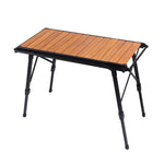 Mesa Dobrável para Camping ao Ar Livre CLS, Mesa de Alumínio para Rolo de Ovos, Modelos 8245 com 6 Pratos, 9545 Dobrável com 7 Pratos, 8744 Preto, 8744 Grão de Madeira, 8744 Preto + 4 Ganchos PU, 8744 Grão de Madeira + 4 Ganchos PU