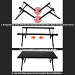 Mesa Dobrável para Camping ao Ar Livre CLS, Mesa de Alumínio para Rolo de Ovos, Modelos 8245 com 6 Pratos, 9545 Dobrável com 7 Pratos, 8744 Preto, 8744 Grão de Madeira, 8744 Preto + 4 Ganchos PU, 8744 Grão de Madeira + 4 Ganchos PU