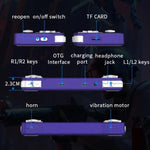 XF35H Consola de Jogo Retro Portátil de 3,5 Polegadas com Sistema Linux e Luz RGB, Jogador de Vídeo Portátil, 64G, 128G