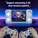 XF35H Consola de Jogo Retro Portátil de 3,5 Polegadas com Sistema Linux e Luz RGB, Jogador de Vídeo Portátil, 64G, 128G