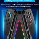 Para Nintendo Switch 2 Controladores Joy-Con Base de Carregamento Triangular 4 em 1 com Luz RGB, S219