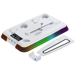 Base de Arrefecimento Multifuncional para PS5 Pro / PS5 Slim / PS5 com Dupla Alça e Dock de Carregamento, YH66S Estilo Piano com Luz Colorida Branca, YH66S Estilo Piano com Luz Colorida Preta, YH66 Branco, YH66 Preto Branco, YH66 Preto