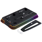 Base de Arrefecimento Multifuncional para PS5 Pro / PS5 Slim / PS5 com Dupla Alça e Dock de Carregamento, YH66S Estilo Piano com Luz Colorida Branca, YH66S Estilo Piano com Luz Colorida Preta, YH66 Branco, YH66 Preto Branco, YH66 Preto
