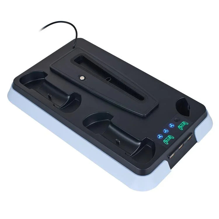 Base de Arrefecimento Multifuncional para PS5 Pro / PS5 Slim / PS5 com Dupla Alça e Dock de Carregamento, YH66S Estilo Piano com Luz Colorida Branca, YH66S Estilo Piano com Luz Colorida Preta, YH66 Branco, YH66 Preto Branco, YH66 Preto