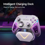 Comando de Jogo Sem Fios EasySMX D10 com Gatilhos de Duplo Modo e Joysticks TMR Hall Effect Dock de Carregamento para PC/Switch/Telefone/Steam