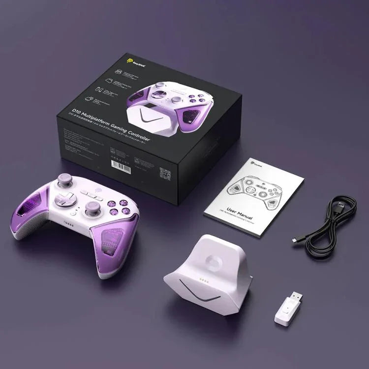 Comando de Jogo Sem Fios EasySMX D10 com Gatilhos de Duplo Modo e Joysticks TMR Hall Effect Dock de Carregamento para PC/Switch/Telefone/Steam