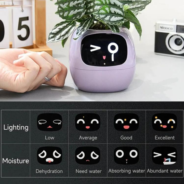 Vaso Inteligente com Multi-Sensores, Monitor de Plantas WiFi com Ecrã de 2 Polegadas, Compatível com Ecossistema Mi/Tuya Home