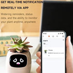 Vaso Inteligente com Multi-Sensores, Monitor de Plantas WiFi com Ecrã de 2 Polegadas, Compatível com Ecossistema Mi/Tuya Home