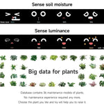 Vaso Inteligente com Multi-Sensores, Monitor de Plantas WiFi com Ecrã de 2 Polegadas, Compatível com Ecossistema Mi/Tuya Home