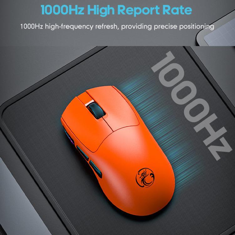 Rato Gaming Recarregável Tri-Mode Sem Fios iMICE G900 6 Teclas 12800DPI