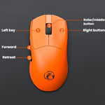Rato Gaming Recarregável Tri-Mode Sem Fios iMICE G900 6 Teclas 12800DPI