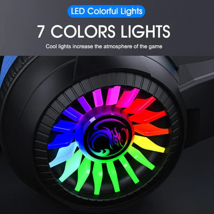 Auriculares de Computador Gaming com Luzes, Com Fios e Microfone, iMICE HD-490 Luz Colorida 3,5mm, iMICE HD-490 Luz RGB 7,1mm