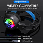 Auriculares de Computador Gaming com Luzes, Com Fios e Microfone, iMICE HD-490 Luz Colorida 3,5mm, iMICE HD-490 Luz RGB 7,1mm