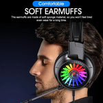 Auriculares de Computador Gaming com Luzes, Com Fios e Microfone, iMICE HD-490 Luz Colorida 3,5mm, iMICE HD-490 Luz RGB 7,1mm
