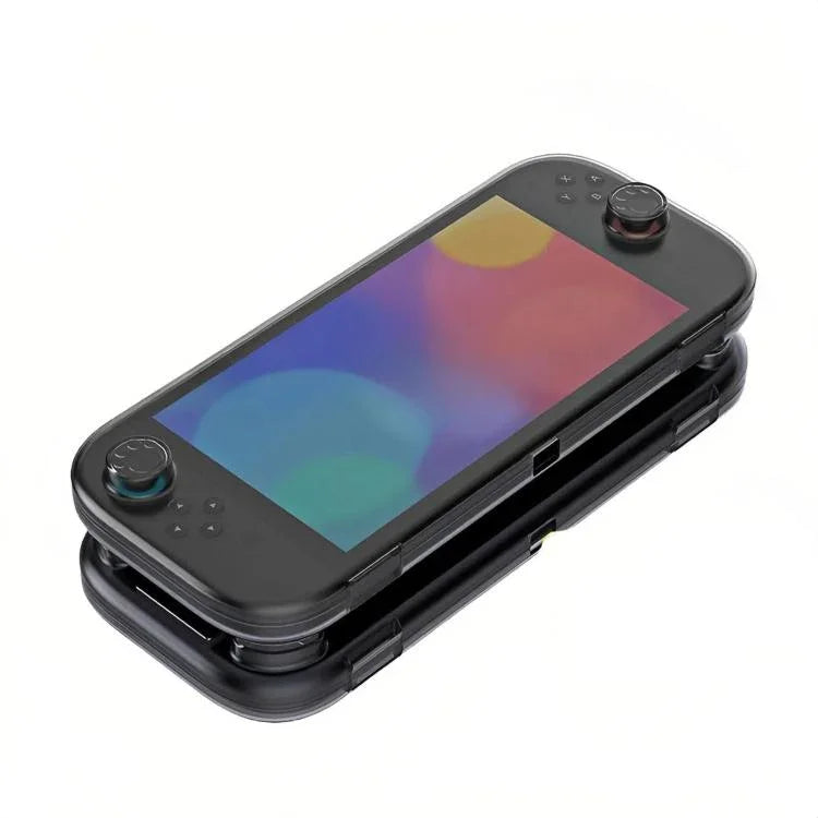 Estojo de Armazenamento Cristal para Consola Nintendo Switch 2 Organizador Anti-riscos Caixa de Viagem com 14 Slots para Cartões de Jogo, Estojo para Consola Transparente Branco, Estojo para Consola Transparente Preto