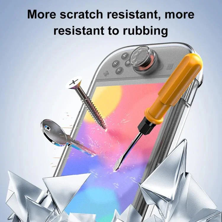 Estojo de Armazenamento Cristal para Consola Nintendo Switch 2 Organizador Anti-riscos Caixa de Viagem com 14 Slots para Cartões de Jogo, Estojo para Consola Transparente Branco, Estojo para Consola Transparente Preto