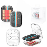 Capa Rígida Transparente para Comandos Joy-Con do Nintendo Switch 2 com 6 Slots para Cartões de Jogo