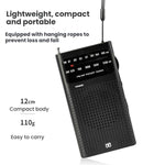 Rádio Portátil de Bolso FM/AM de Banda Completa com Ponteiro