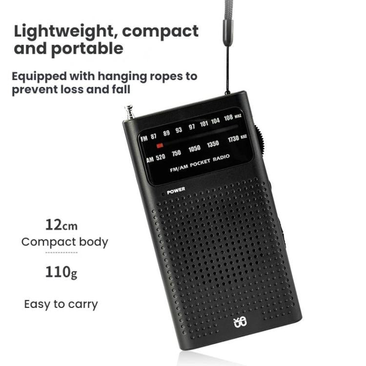 Rádio Portátil de Bolso FM/AM de Banda Completa com Ponteiro