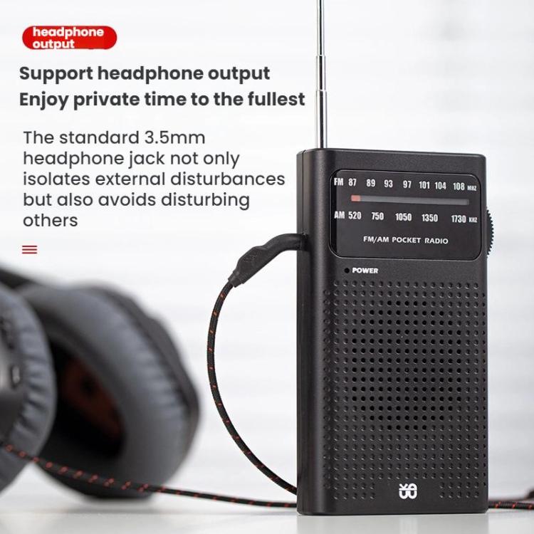 Rádio Portátil de Bolso FM/AM de Banda Completa com Ponteiro