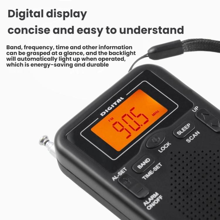 Rádio Estéreo Portátil de Bolso FM/AM Controlado por Relógio, Para UE, Para EUA