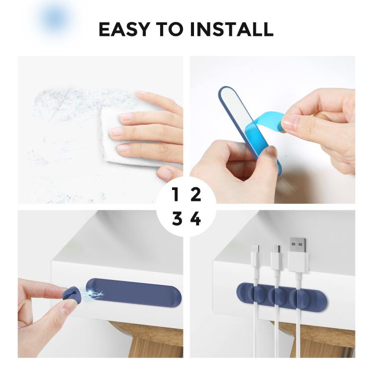 Organizador Magnético de Cabos de Silicone 3 em 1 AhaStyle PT-CY15, Suporte de Armazenamento para Cabos de Secretária