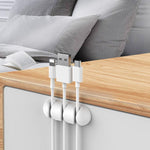 Dock Organizador de Silicone para Armazenamento de Cabos de Secretária AhaStyle WE31, 6pcs, Clipe Universal para Cabos com 3 Orifícios