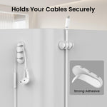 Dock Organizador de Silicone para Armazenamento de Cabos de Secretária AhaStyle WE31, 6pcs, Clipe Universal para Cabos com 3 Orifícios
