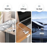 Dock Organizador de Silicone para Armazenamento de Cabos de Secretária AhaStyle WE31, 6pcs, Clipe Universal para Cabos com 3 Orifícios