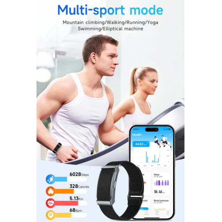 Pulseira de Saúde com Duplo PD Monitorização em Tempo Real de Frequência Cardíaca, Oxigénio no Sangue, Sono e Exercício