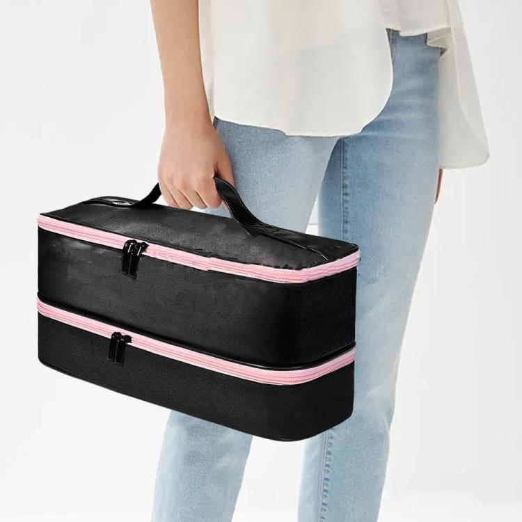 Bolsa de Armazenamento de Ferramentas de Beleza de Duas Camadas para Secadores de Cabelo, Modeladores e Pranchas